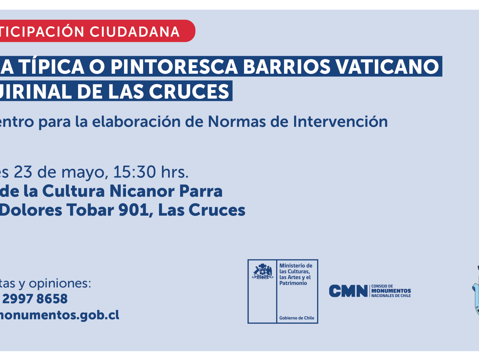 Imagen de 3° ENCUENTRO DE PARTICIPACIÓN DE CIUDADANA NORMAS DE INTERVENCIÓN  BARRIOS VATICANO Y QUIRINAL, LAS CRUCES