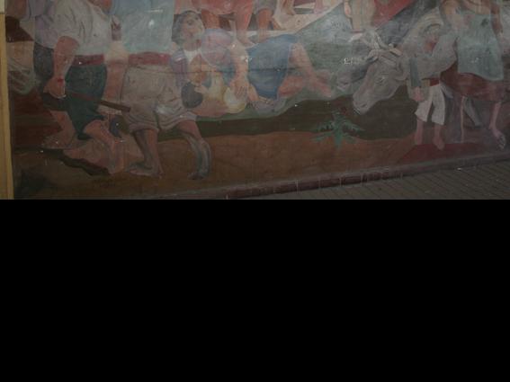 Imagen del monumento &amp;quot;Los trabajadores del campo&amp;quot; de la ex Escuela Rebeca.