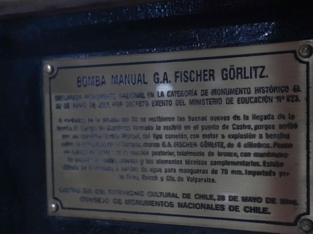 Imagen del monumento Reliquias bomberiles pertenecientes a los Cuerpos de Bomberos de Castro