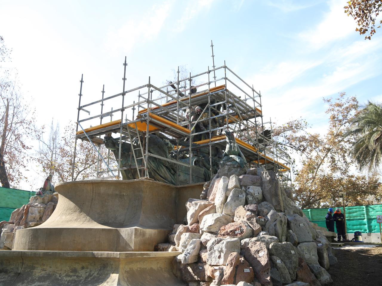 Imagen de Trabajos de restauración del monumento Fuente Alemana presenta 30% de avance