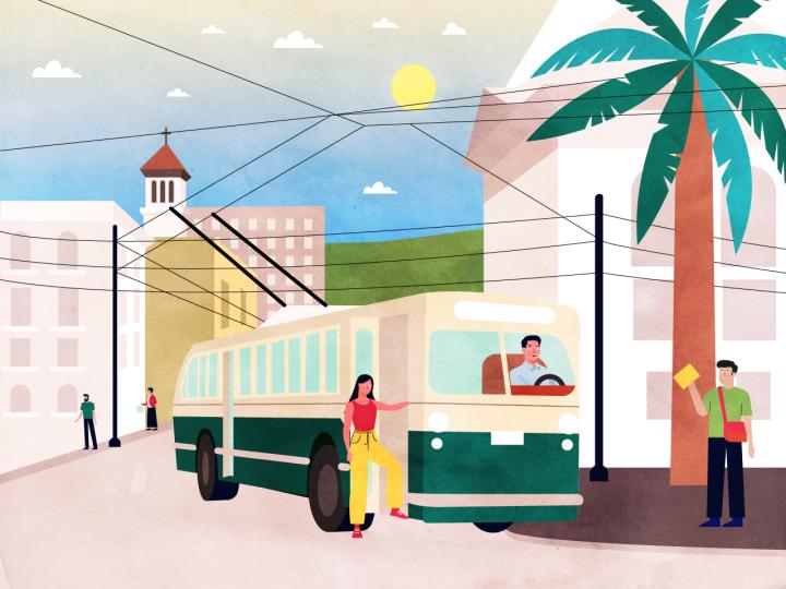 Ilustración Trolebus