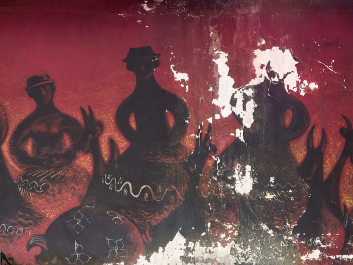 Imagen del monumento Mural "Quinchamalí" de Nemesio Antúnez