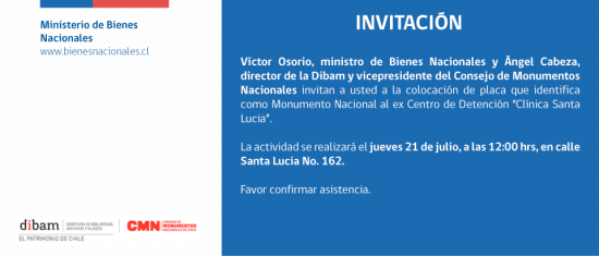 Imagen de Instalarán placa para identificar Sitio de Memoria Ex Centro de Detención Clínica Santa Lucía