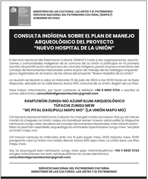 Imagen de CONSULTA INDÍGENA SOBRE EL PLAN DE MANEJO ARQUEOLÓGICO DEL PROYECTO “NUEVO HOSPITAL DE LA UNIÓN