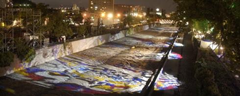 Imagen de Reconocen colaboración del CMN en instalación Artedeluz en Río Mapocho