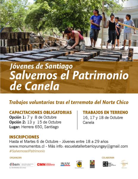 Imagen de Hasta el 6 de ocutbre se abren postulaciones para trabajos voluntarios para recuperar el patrimonio de la comuna de Canela