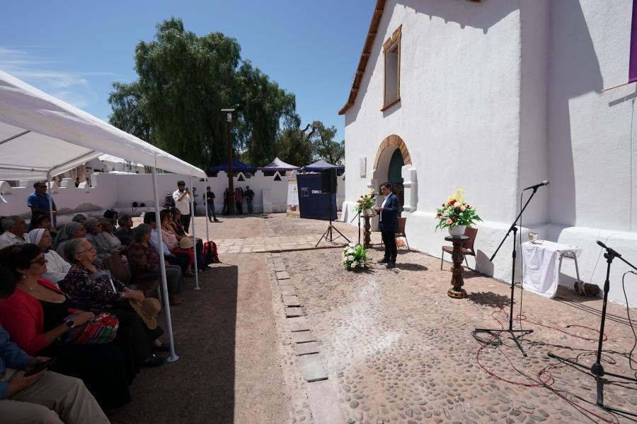 Imagen de Consejo de Monumentos Nacionales inaugura obras que protegerán la estructura de la Iglesia de San Pedro de Atacama