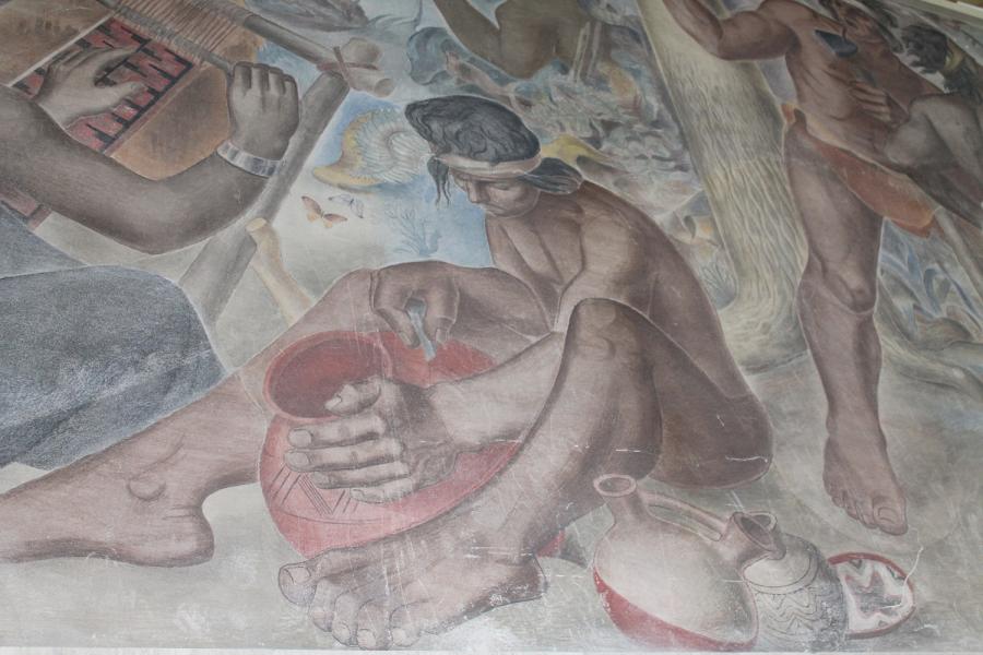 Imagen del monumento Mural &amp;quot;Historia de Concepción&amp;quot; de Gregorio de la Fuente