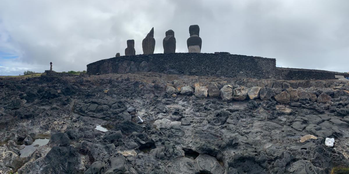 Imagen de A paso firme avanzan las obras para proteger Ahu Vai Uri, en Rapa Nui, impulsadas por el CMN