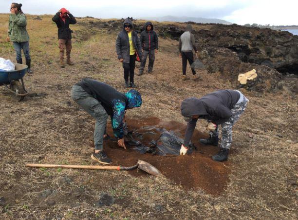 Imagen de Con “Umu Hatu”,  partieron obras para proteger el  complejo ceremonial Tahai en Rapa Nui